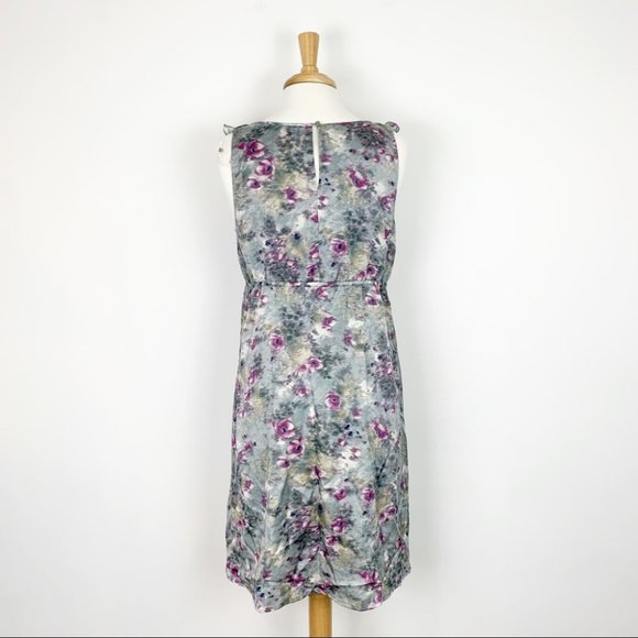 LOFT Multicolor Print Ruffle Dress Size 10 - Picture 2 of 9